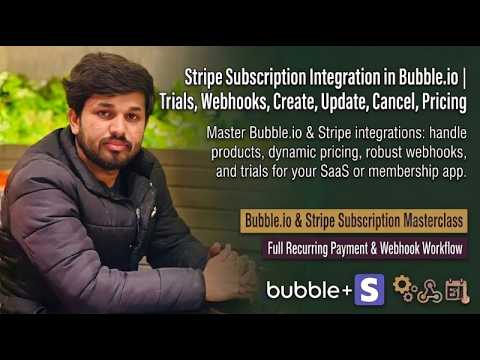 Stripe Subscription Integration in Bubble.io | Trials, Webhooks, Create, Update, Cancel, Pricing