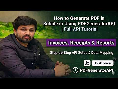 How to Generate PDF in Bubble.io Using PDFGeneratorAPI | Full API Tutorial