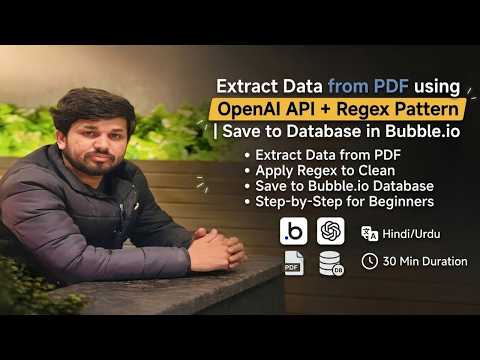 Extract Data from PDF using OpenAI API + Regex Pattern | Save to Database in Bubble.io