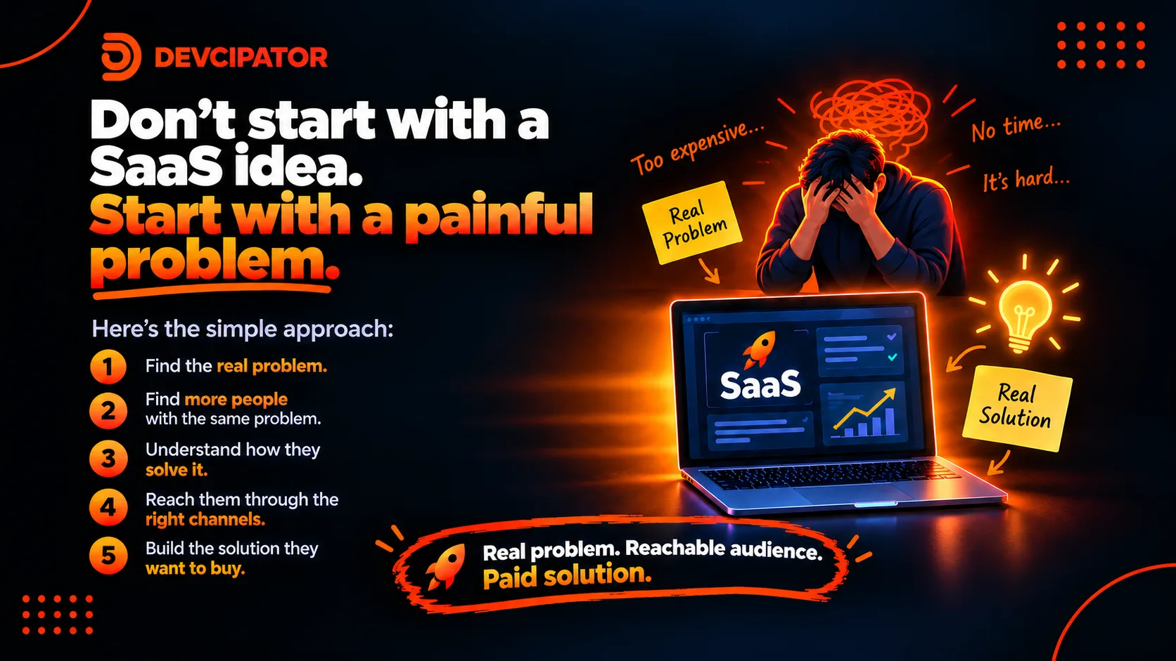 Don’t Start With a SaaS Idea. Start With a Painful Problem.
