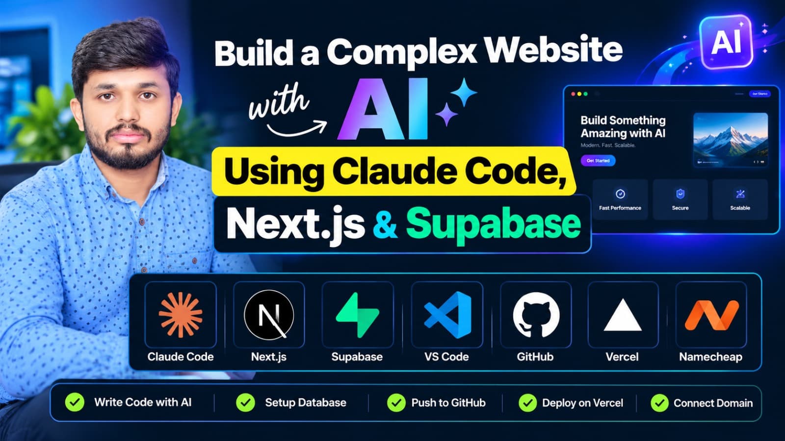 Build a Complex Website with AI Using Claude Code, Next.js & Supabase